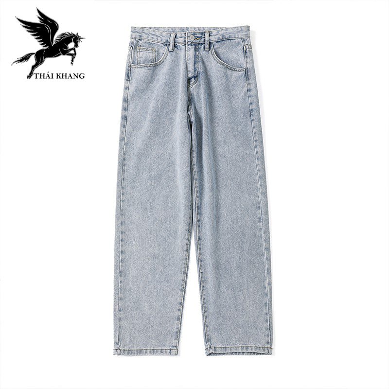 Quần jean nam ống rộng baggy THÁI KHANG vải cotton 100% mềm không ra màu form rộng QJEAN21