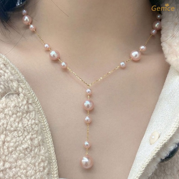 Dây Chuyền Chuỗi Ngọc Trai Tự Nhiên Phong Cách Thời Trang Cao Cấp Sang Trọng Với Chuỗi Hạt Ngọc Trai