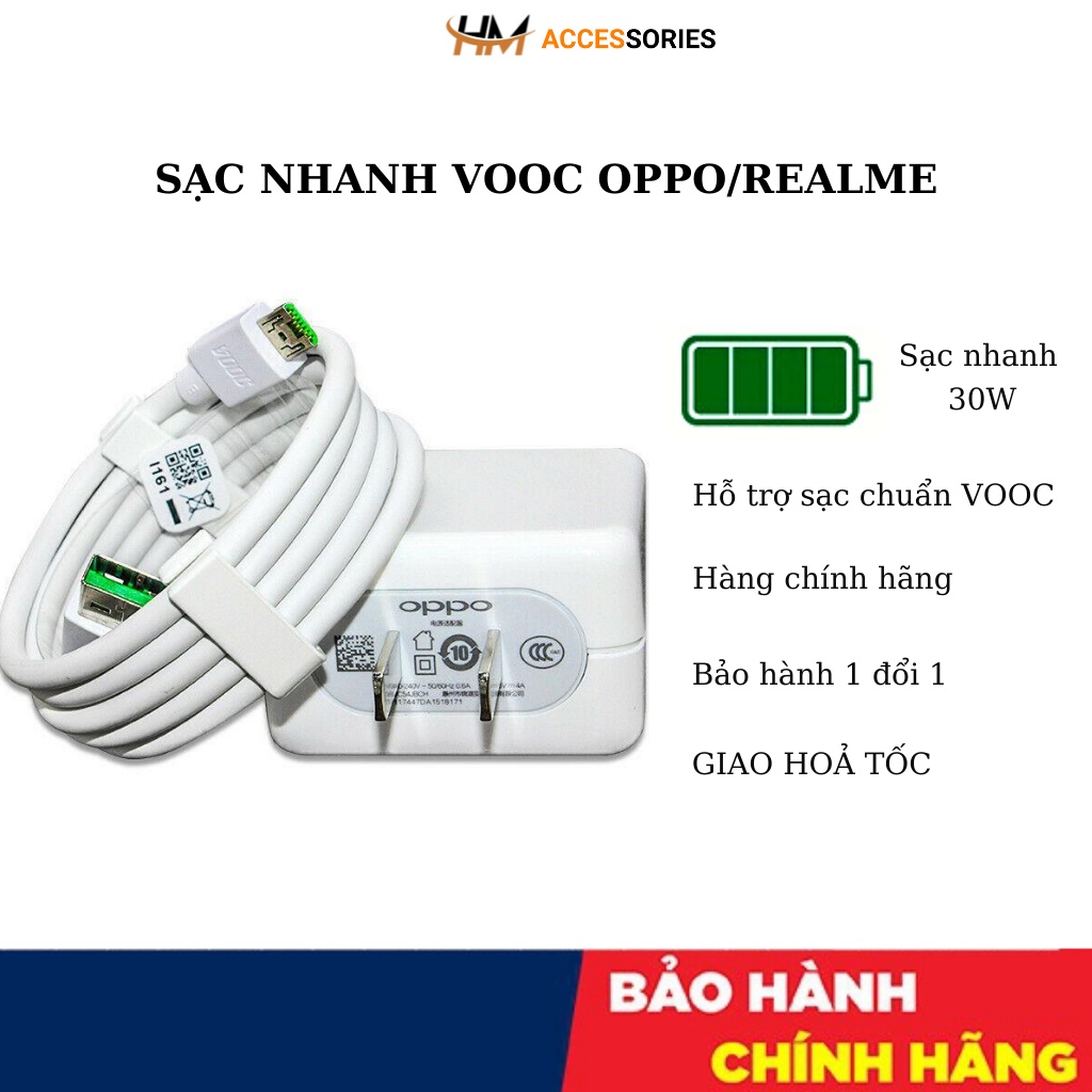 HCM Bộ sạc nhanh Vooc 3.0 Siêu nhanh OPPO R15,F9,F11,R17,A9,A3S,K1,FIND X,A7,R11,R9S,R11S,F5,F7,F1+,F3+,A79,A83 1 ĐỔI 1