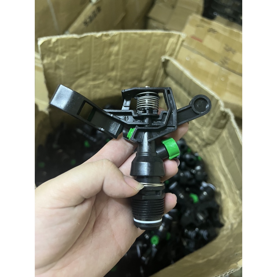 Béc phun mưa cánh đập 27mm - hàng nhập - trục inox xoay 360 - 2 tia phun