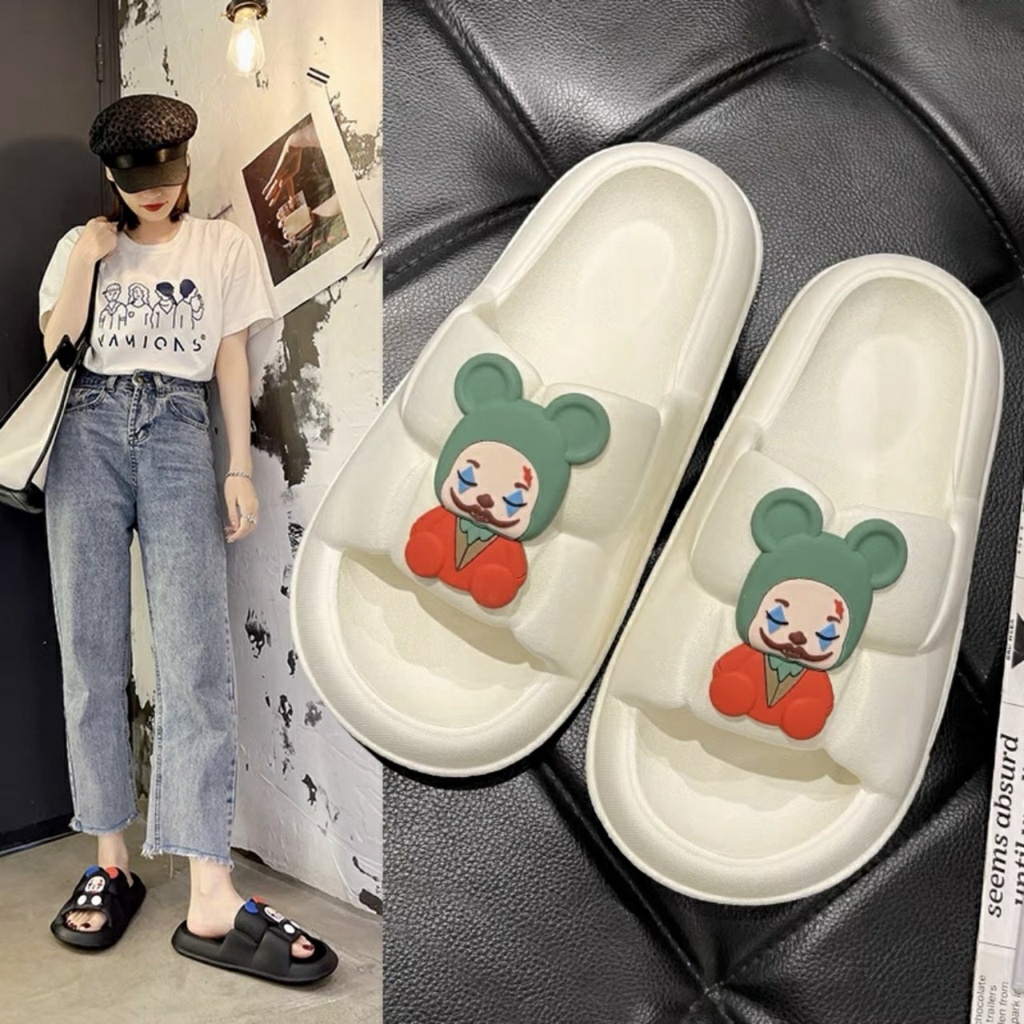 Dép unisex quai ngang, Mẫu bánh mì 💓 SIÊU ÊM 💓 Họa tiết KAWS