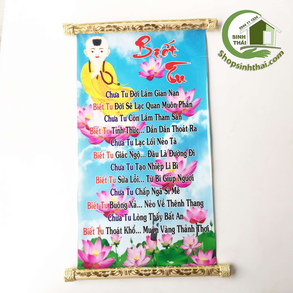 Bức tranh Phật pháp treo tường ý nghĩa - 30cm x 55cm - giao hình ngẫu nhiên