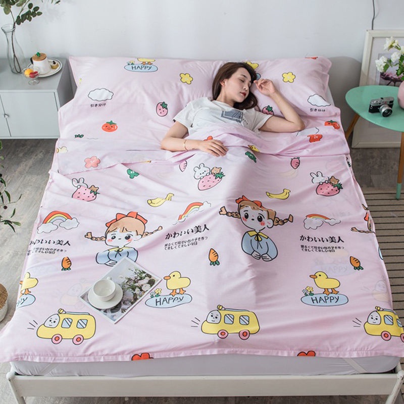 Túi Ngủ Cotton Chống Bụi Bẩn Tiện Dụng Khi Đi Du Lịch