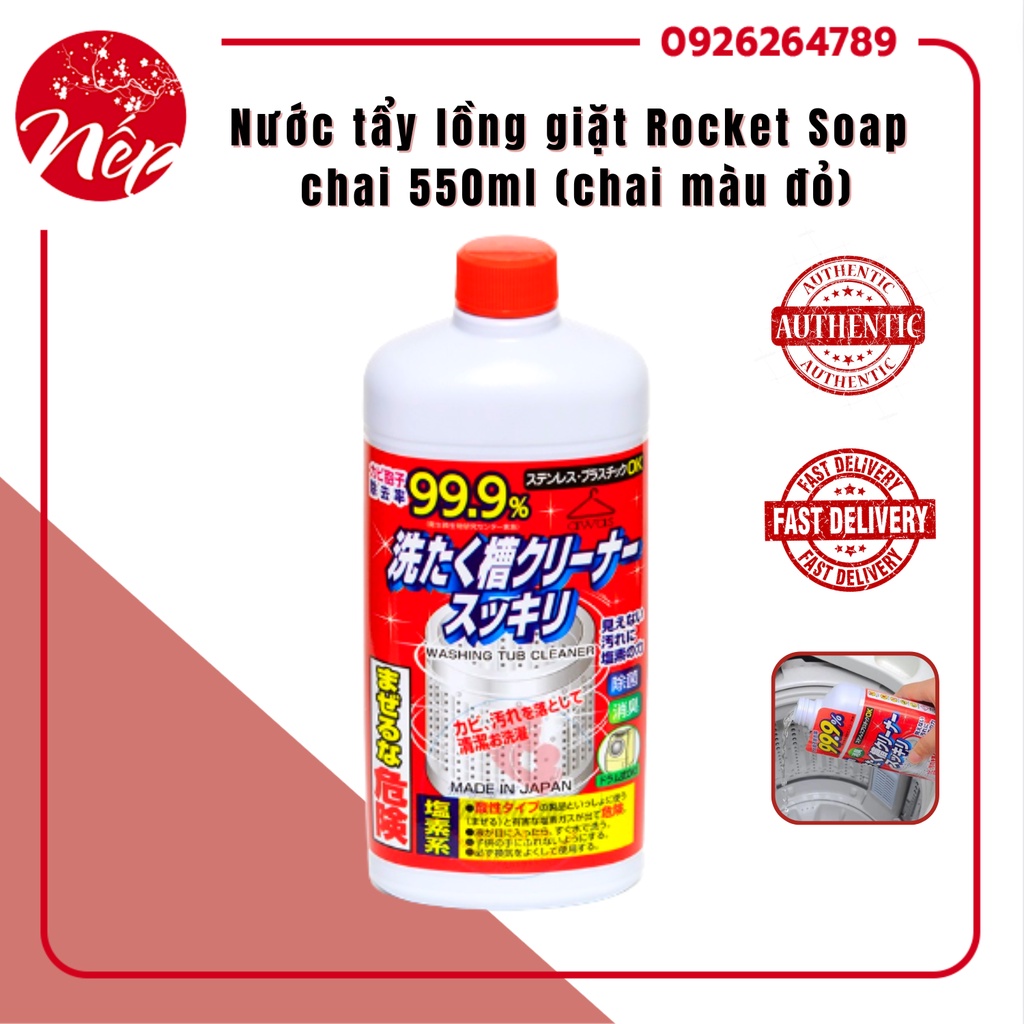 Nước tẩy lồng máy giặt Nhật Rocket 99.9% NỘI ĐỊA NHẬT BẢN