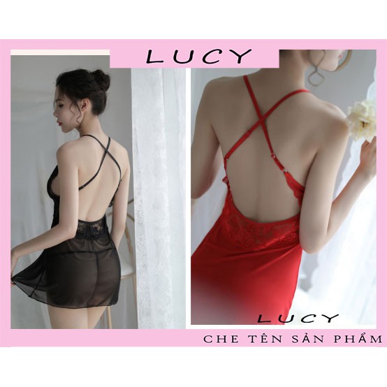 Váy Ngủ Sexy 1710, Vải Mỏng Nhìn Xuyên Thấu, Phối Ren Đẹp Mắt, Gợi Cảm | BigBuy360 - bigbuy360.vn