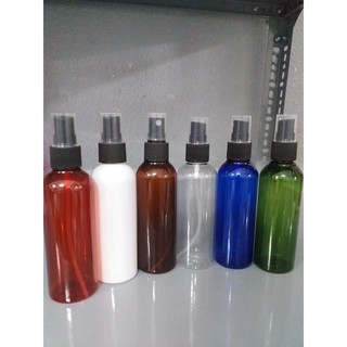 Combo 100 chai nhựa Pet nhiều màu dung tích 100ml nắp Phun sương đen
