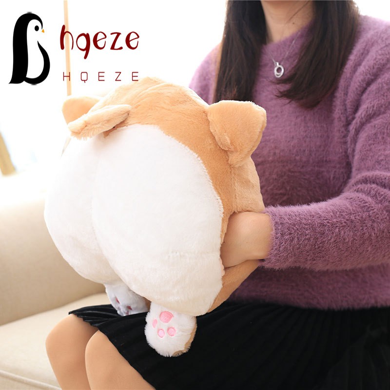 Gối Tựa Đầu /Đệm Hình Chú Chó Corgi Đáng Yêu Cho Xe Hơi