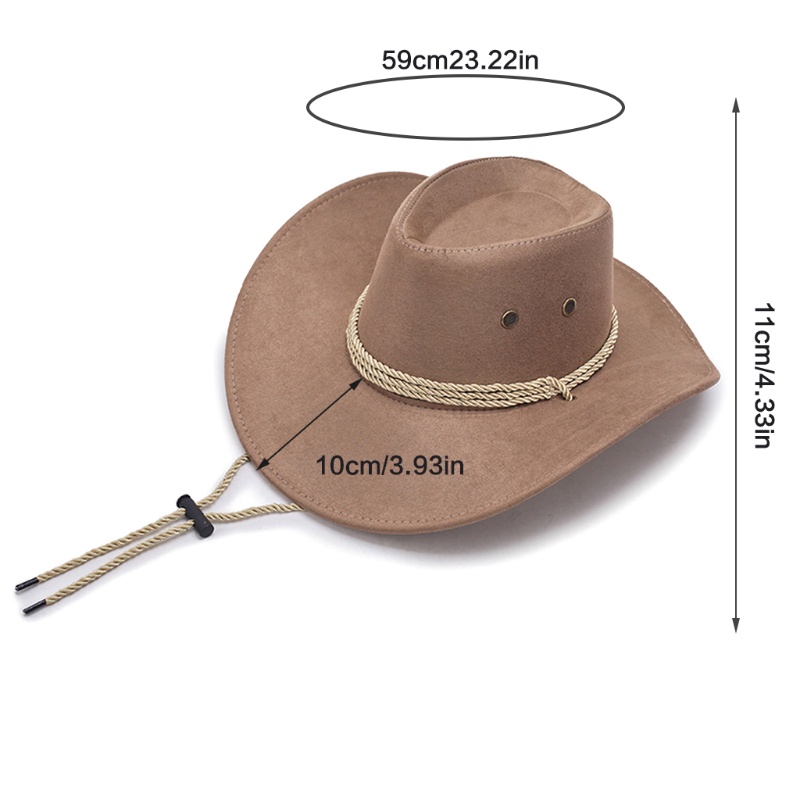 Mũ Cao Bồi Giả Da Phong Cách Cao Bồi Phương Tây