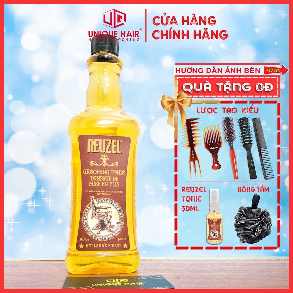 [CHÍNH HÃNG STORE HÀ NỘI] Xịt Dưỡng tạo phồng Reuzel Grooming Tonic 500ml +Tặng lược Chabao | RẺ VÔ ĐỊCH