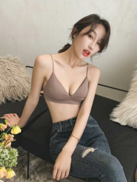 Áo Lót Bra Nữ 💖FREESHIP💖 Bra Cotton Hai Dây Mút Mỏng Mềm Mịn Mặc Thoải Mái Cho Nữ 8886