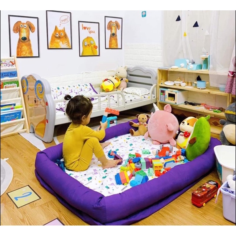 Bộ chăn kèm nệm cho bé siêu đẹp( quà tặng sữa Pediasure)