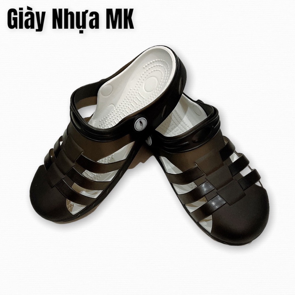 Giày Nhựa Dẻo Bít Mũi NỮ  Khoét Lazer Đi Mưa Bioren Catha - GL035