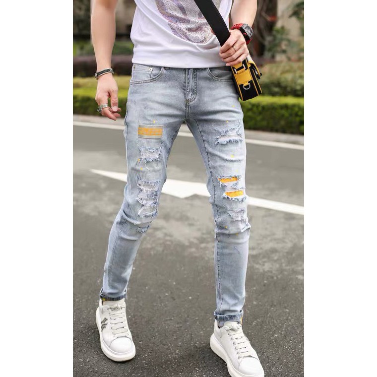 Quần Jean Nam - Quần Bò Nam co dãn ôm form tôn dáng chuẩn, quần jean thời trang cao cấp nam Muradfashion mẫu NT504