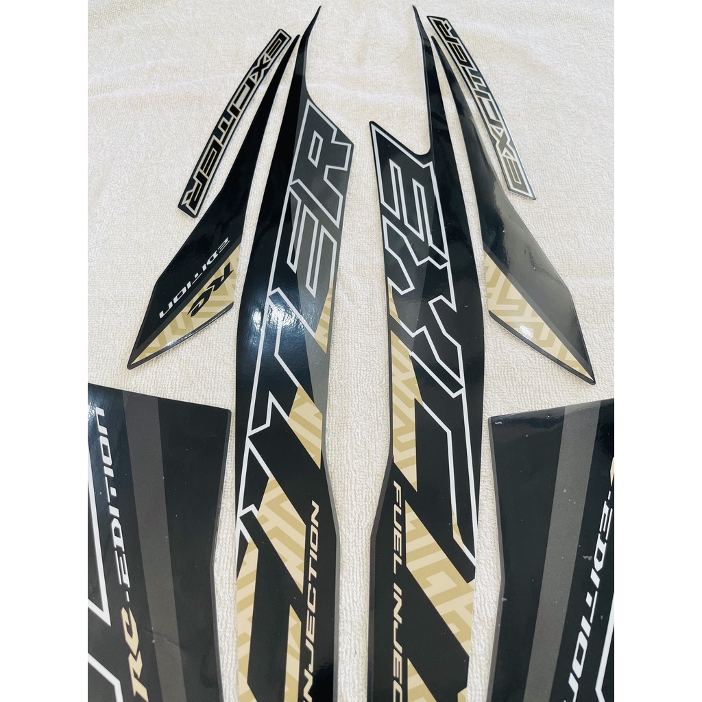 Bộ tem 3 lớp decal dán xe máy Yamaha Exciter 150 đời 2020 2021 màu đen đồng zin thái siêu đẹp