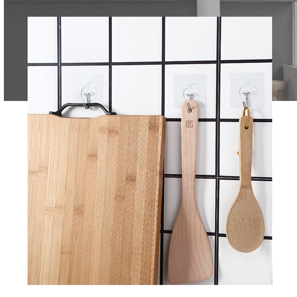 Set 5 / 10 Móc Dán Tường Hình Quả Táo Chống Nước Tiện Dụng