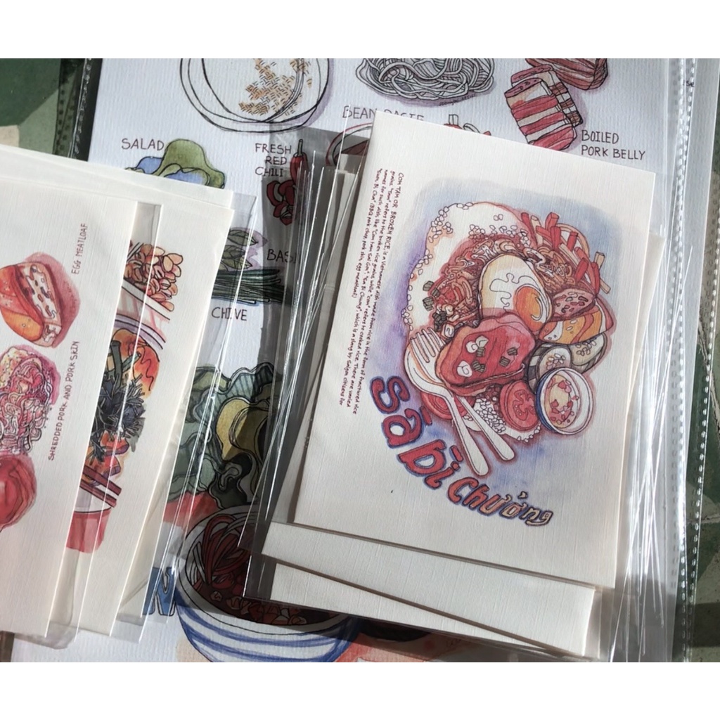 Postcard Bộ Món Ăn Việt Nam by ocbongtai.artist