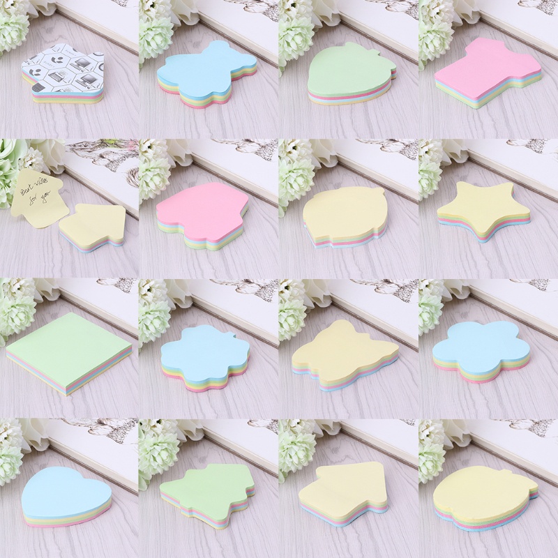 Bộ 100 Giấy Ghi Chú Tự Dính Hình Lá Cờ Dễ Thương