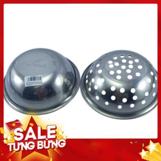 Bộ 2 thau rổ inox 24 cm Rainy cao cấp
