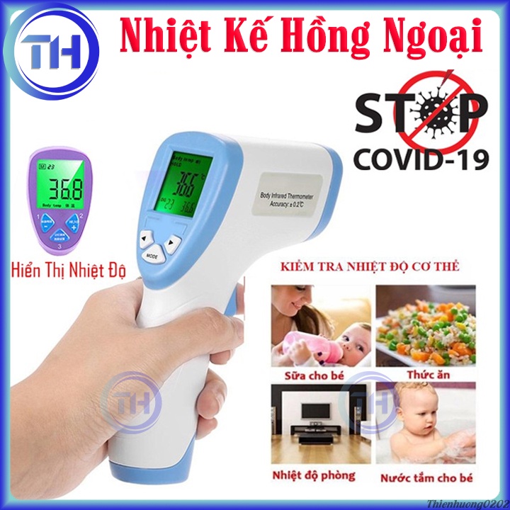 Máy đo thân nhiệt hồng ngoại INFRARED FL01 hiển thị kết quả trong 1 giây, nhiệt kế hồng ngoại đa năng