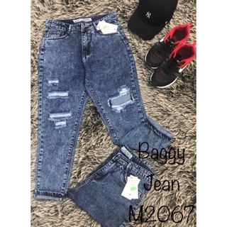 Quần baggy jean rách nữ
