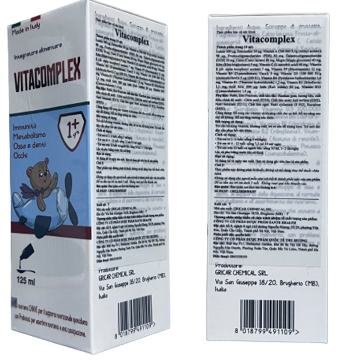 Vitacomplex 125ml nâng cao sức đề kháng và hệ miễn dịch hệ tiêu hóa , Thuocviet24h