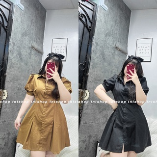 Đầm sơ mi kaki