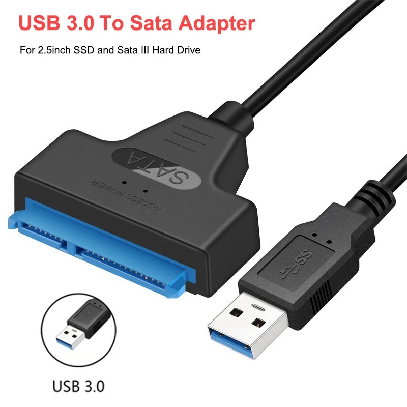 Cáp Chuyển Đổi Usb 3.0 Sang Sata 22 Pin 2.5 Inch Hdd Cho Ổ Cứng Dvd Cd Rom