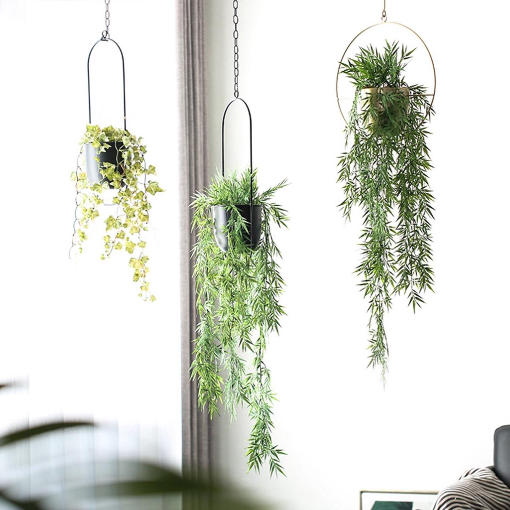 Chậu Hoa Treo Tường &amp; Trần Nhà Bằng Kim Loại Phong Cách Hiện Đại