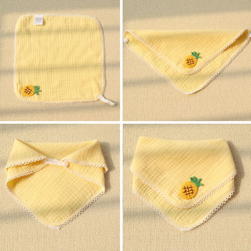 Yếm Ăn Chất Liệu Cotton Thiết Kế Dễ Thương Dành Cho Trẻ Nhỏ Mới Sinh