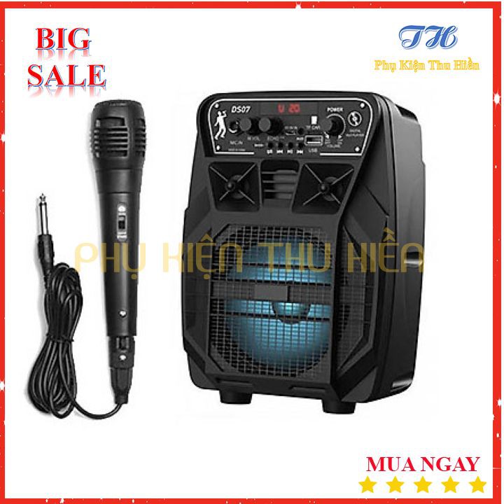 Loa Karaoke Mini Hoco DS07+ Tặng Kèm Micro Có Dây