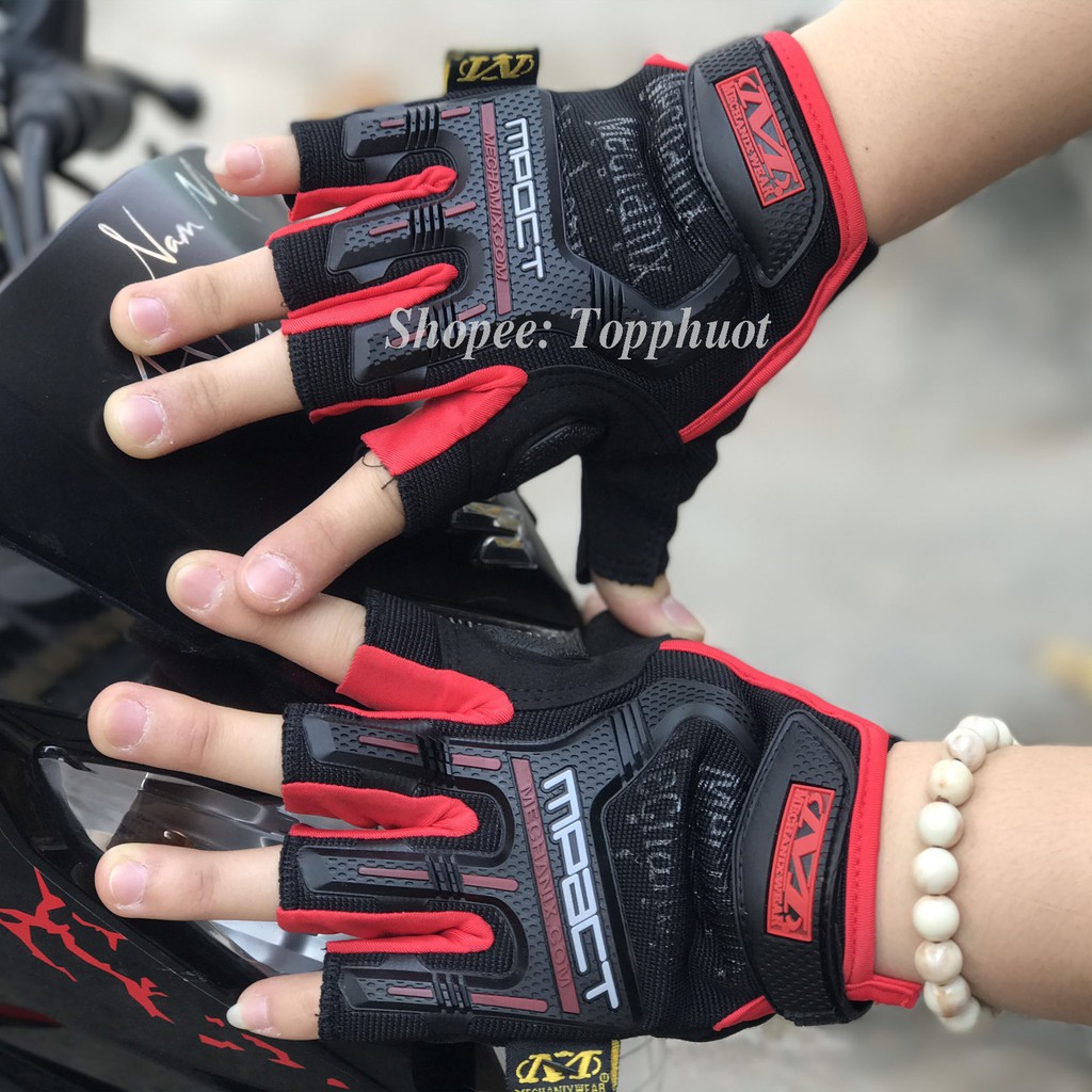 Găng tay nam nữ cụt ngón Mechanix Cao cấp chống nắng đi xe đạp xe máy đi phượt