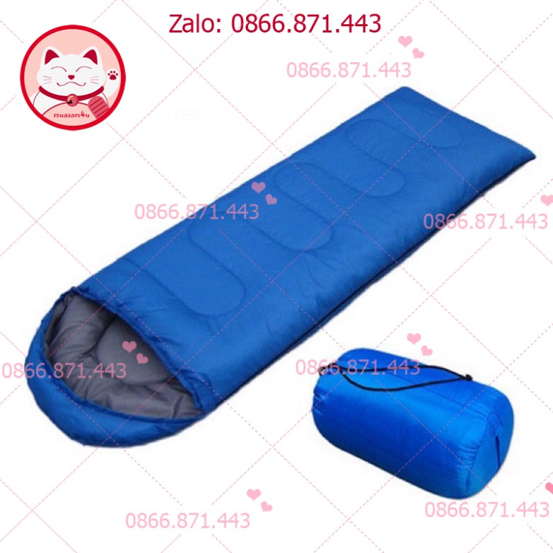 ⚡𝐅𝐑𝐄𝐄𝐒𝐇𝐈𝐏⚡ Túi ngủ văn phòng, dã ngoại màu xanh da trời kích thước 80 cm x 190cm