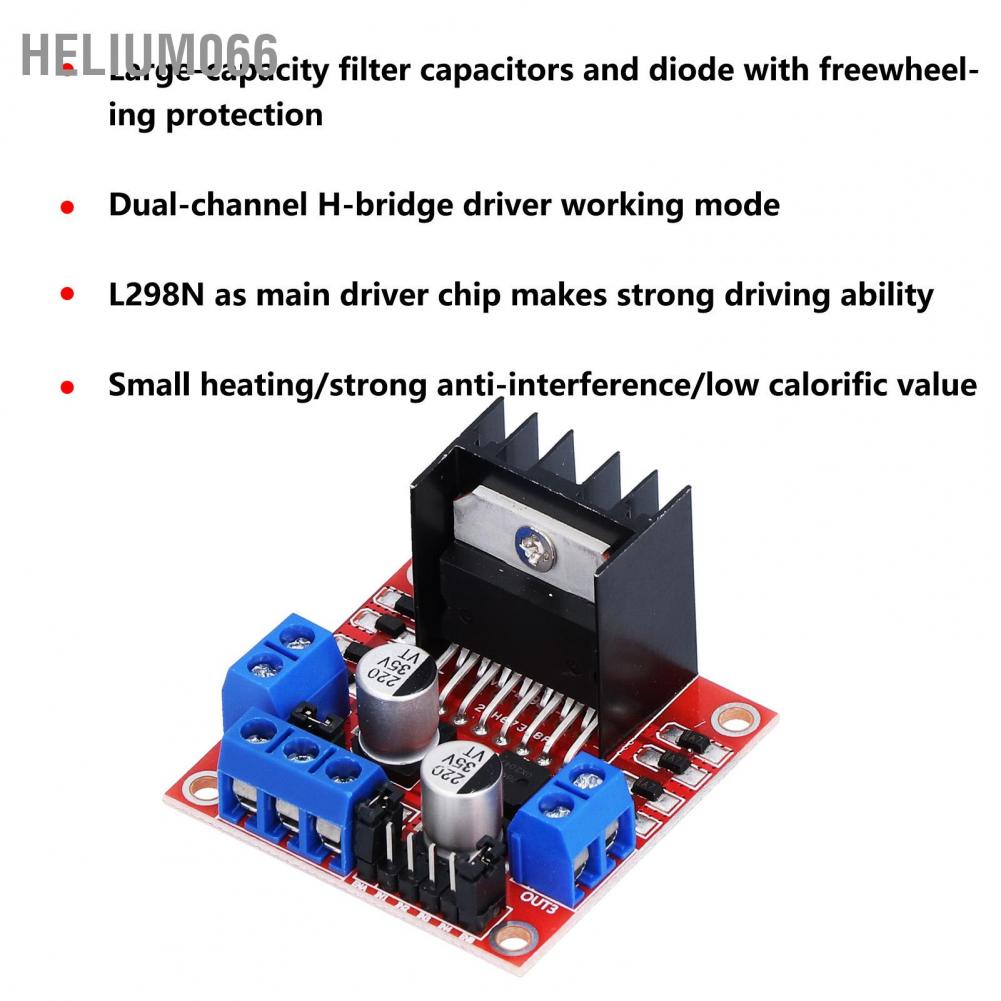Bảng điều khiển động cơ L298N mạch cầu H thành phần điện PCB DC 5V ‑ 35V