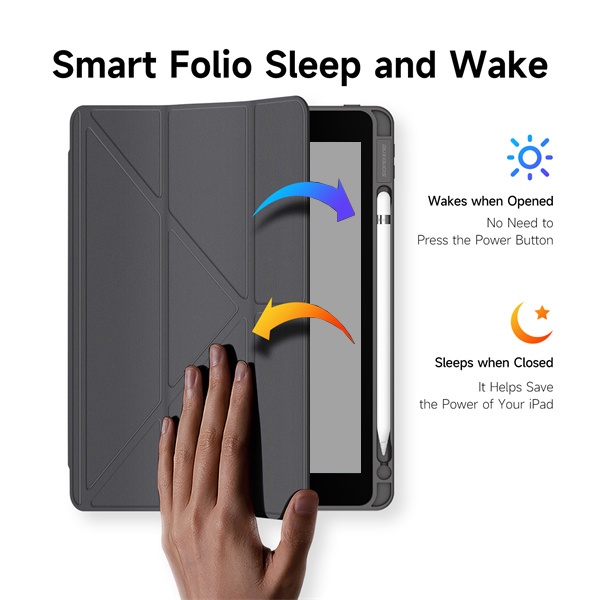 Bao da DUX DUCIS cho iPad 10.2 inch  - Mặt lưng trong, Có Khay Đựng Bút