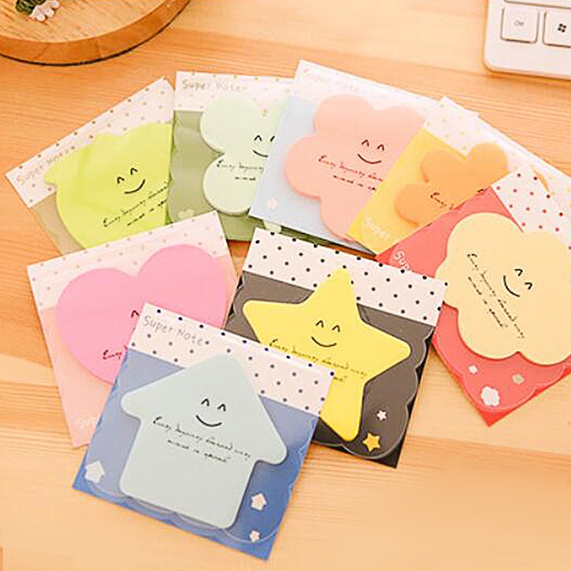 Giấy note Puha, giấy ghi chú tạo hình cute dễ thương, GN02