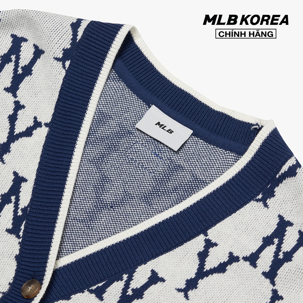 MLB - Áo khoác cardigan phom suông cổ V Monogram 3AKCM0121-50CRS