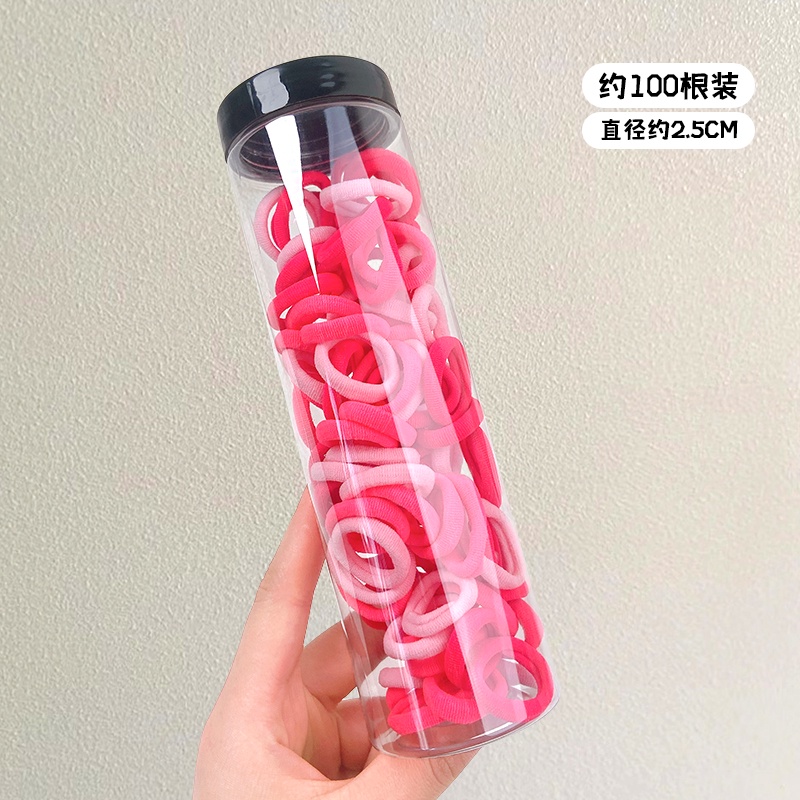 Set 100 Dây Buộc Tóc Cao Su Co Giãn Dễ Thương Phong Cách Hàn Quốc Cho Bé Gái 2022