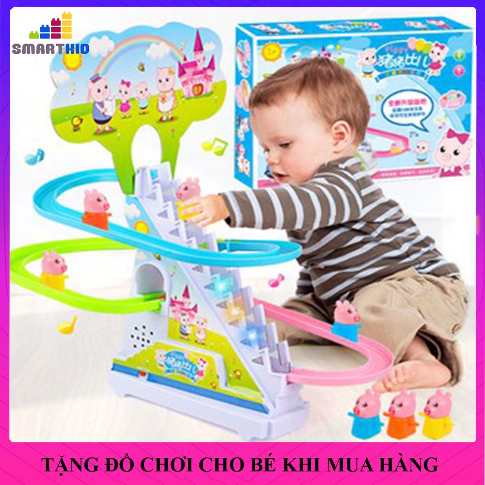 Đồ Chơi Heo Peppa, Heo Con Leo Cầu Thang Ngộ Nghĩnh Có Âm Nhạc Và Đèn, Đồ Chơi Trẻ Em
