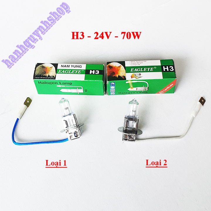 Bóng đèn ô tô H3 24V 70W con cú sợi tóc Halogen Nam Yung