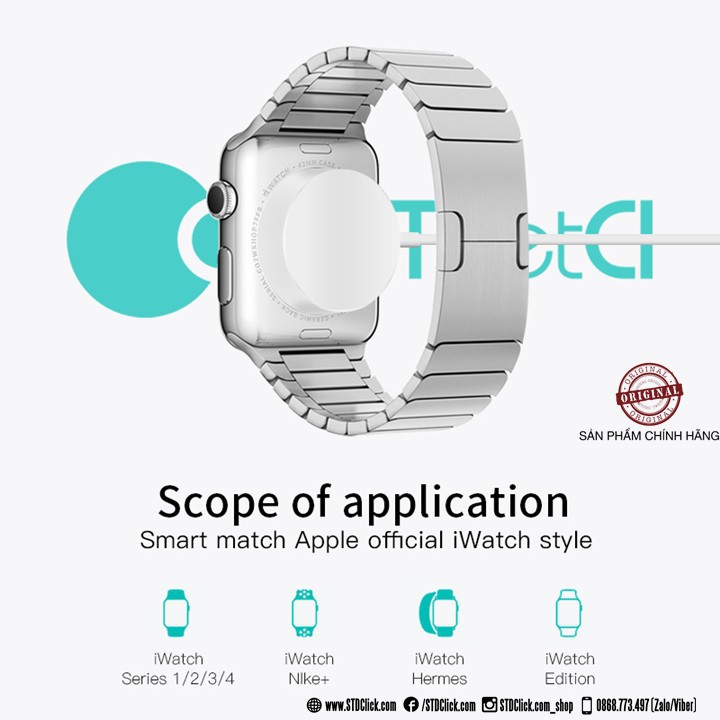 [GIÁ TỐT] DÂY CÁP SẠC NAM CHÂM APPLE WATCH COTETTCI CHÍNH HÃNG HÀNG CHUẨN