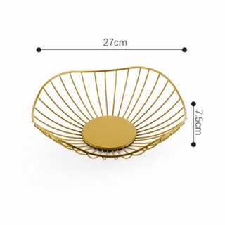 Rổ đựng trái cây màu vàng hoa sen nhỏ 27x7.5cm