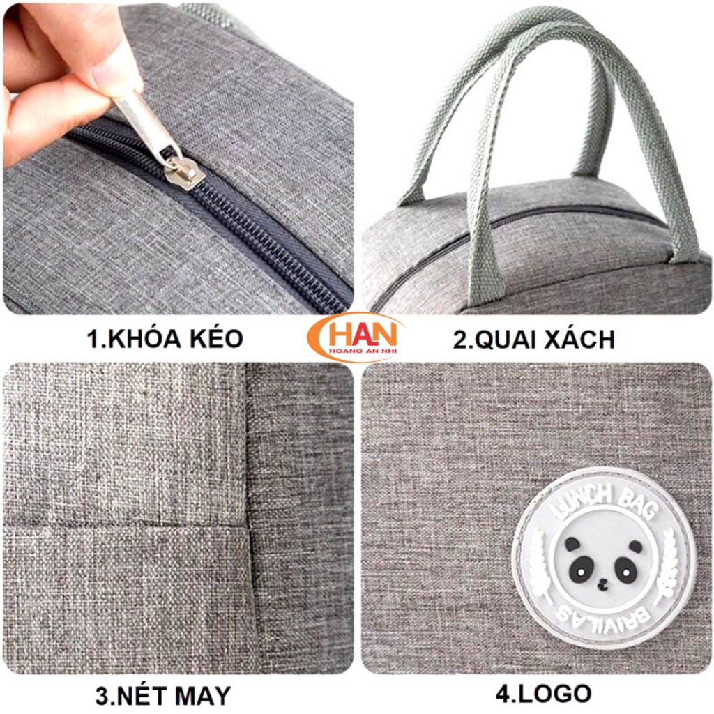 [FREE SHIP] Túi đựng đa năng chống thấm - túi đựng hộp cơm văn phòng giữ nhiệt 3 lớp tiện dụng Hoang An Nhi