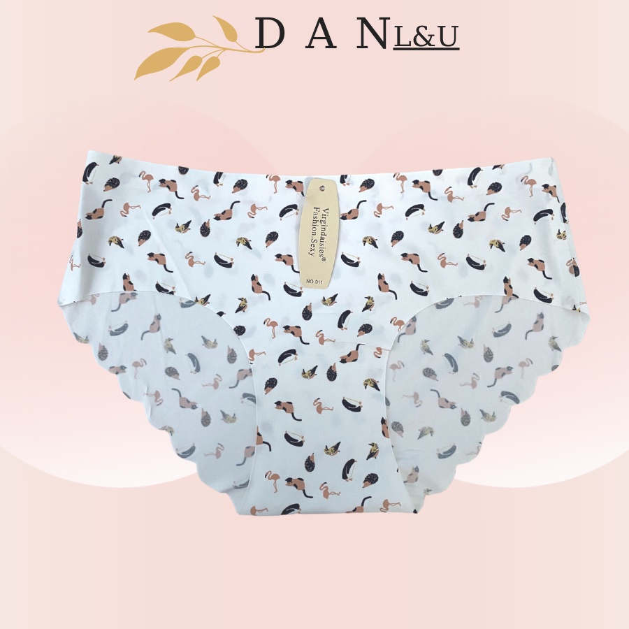 Quần Lót Su Đúc Không Đường May Họa Tiết Xinh Xắn Chất Mát Lịm Thoáng Mát DAN L&amp;U 011
