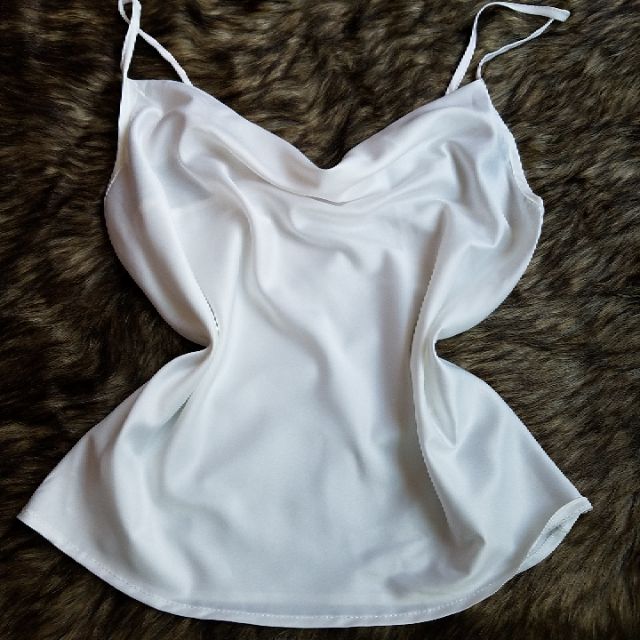 Sẵn] (Clip thật) Áo phi lụa cổ đỗ dây tăng đơ Size SML AQC44 | BigBuy360 - bigbuy360.vn