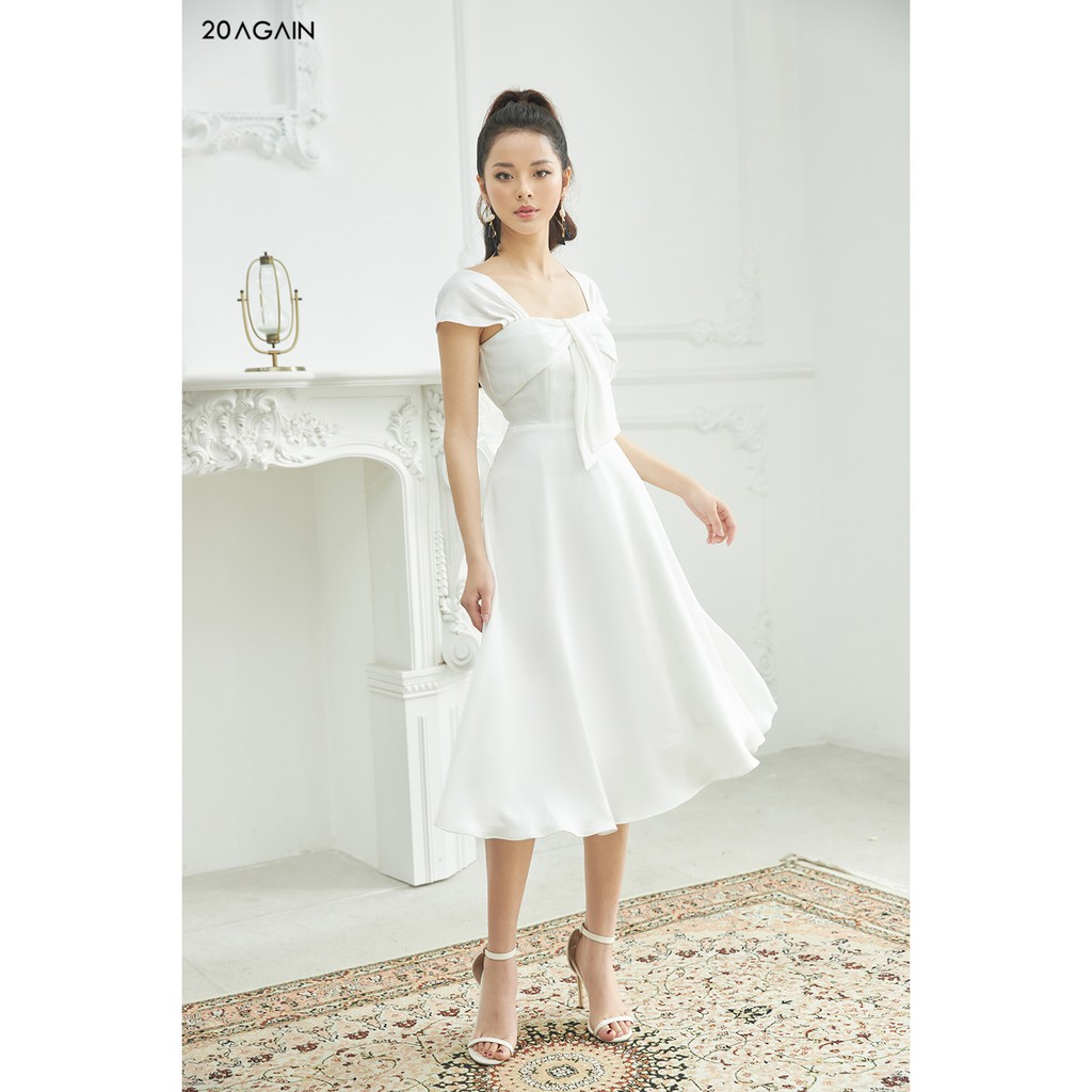 Đầm xòe nơ ngực 20AGAIN DEA1026 | BigBuy360 - bigbuy360.vn