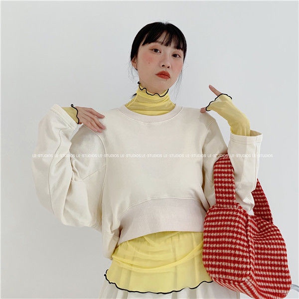 Áo Thun Mỏng Tay Dài Cổ Cao Phong Cách Thời Trang Mùa Thu Mới 2023