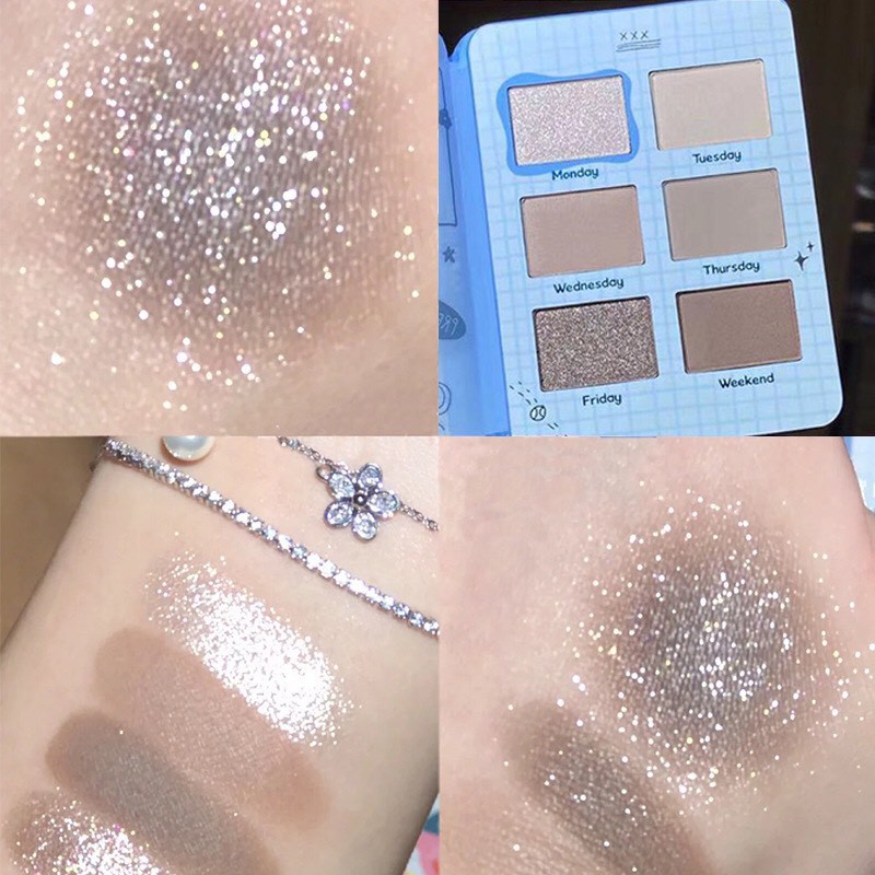 Bảng phấn mắt nhật ký 6 màu XIYI Judy Girl xinh xắn tiện dụng XIYI02 | BigBuy360 - bigbuy360.vn