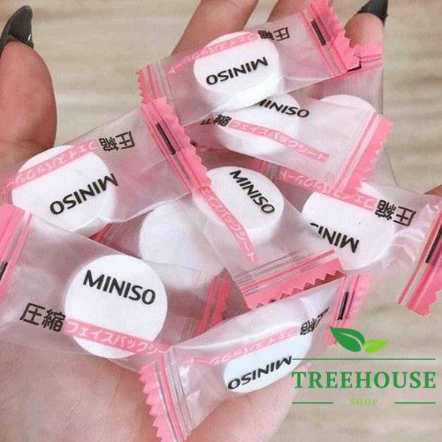 Mặt nạ nén vải không dệt tre tự nhiên Miniso gói ~ 95 - 102 viên TREEHOUSE SHOP