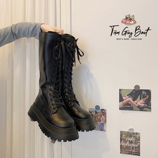 Giày Boot Nữ Chiến Binh Đùi Đế Độn Cao KQ75 Full Box, Giày Bốt Nữ Combat Đùi Cực Chất - Tiệm Giày Boot