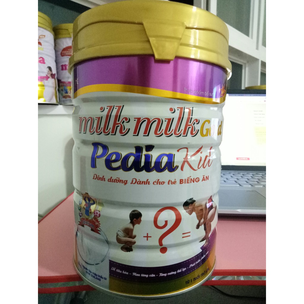 Sữa cho trẻ biếng ăn, gầy ốm, suy dinh dưỡng, trẻ nhẹ cân Milkmilkgold Pedia kid lon 900g